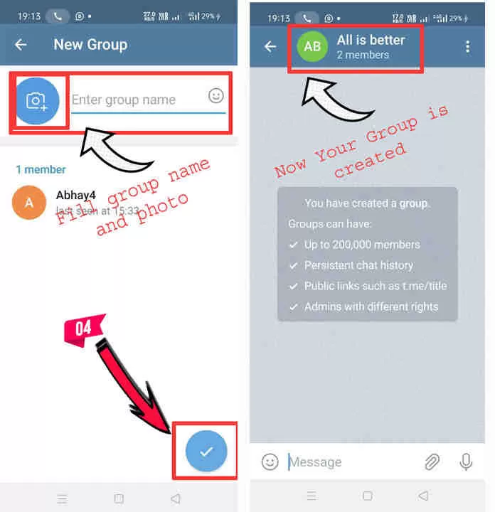 Telegram Group Creation Process picture 2