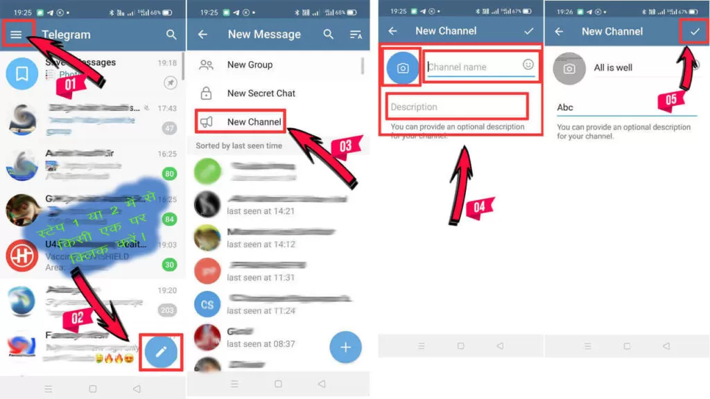 telegram Channel creation process picture