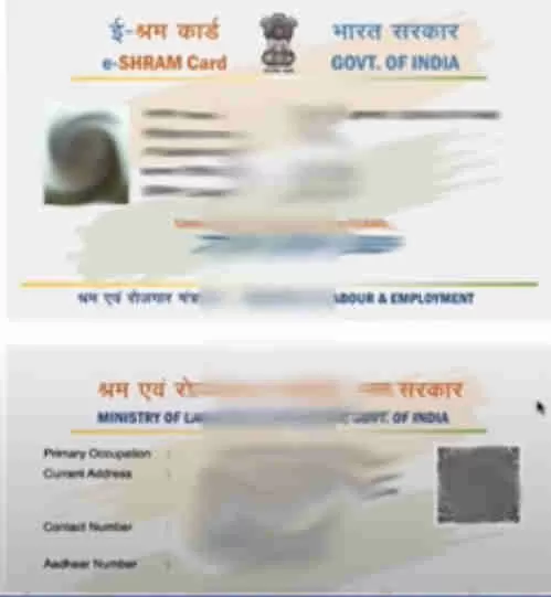 E Shram card Picture