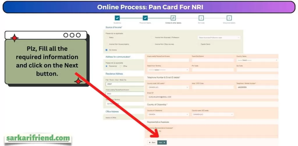 Pan Card For NRI Online Registration Process 4
