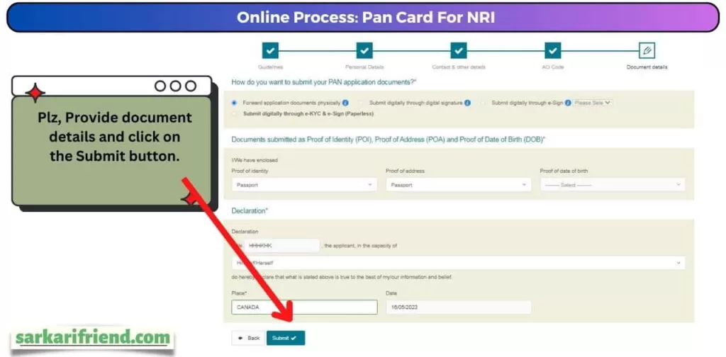 Pan Card For NRI Online Registration Process 6