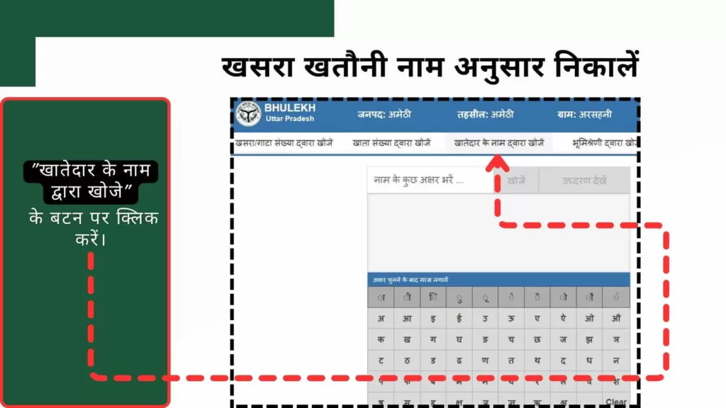 खसरा खतौनी नाम अनुसार