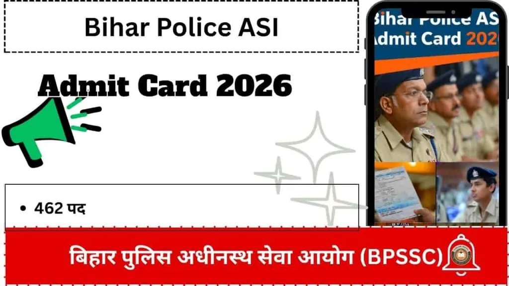 Bihar Police ASI Admit Card 2026
