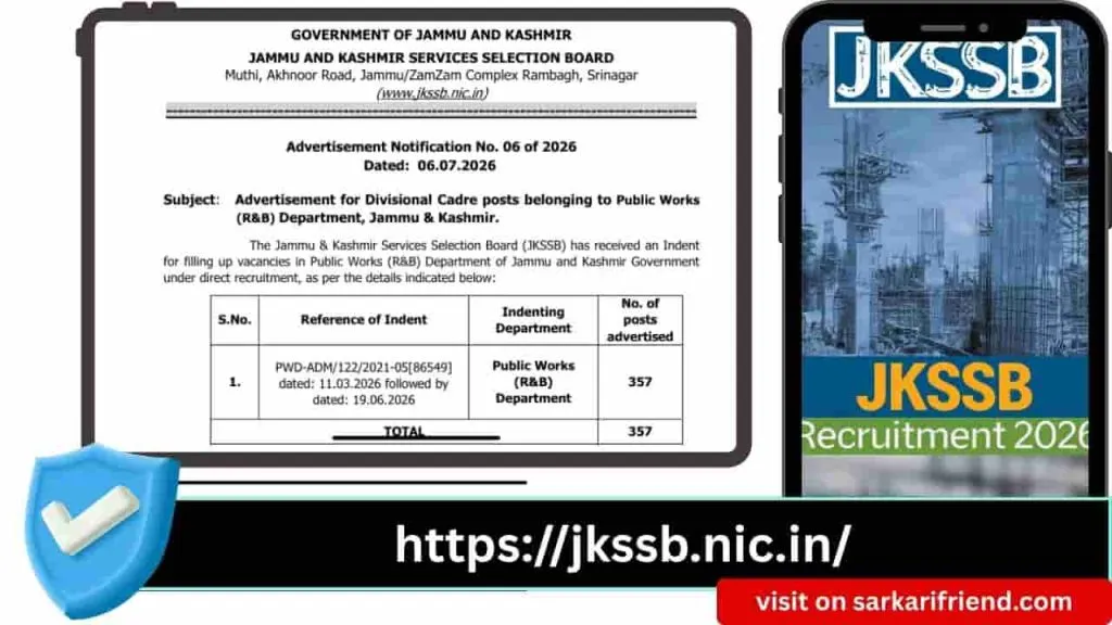 JKSSB Recruitment 2026